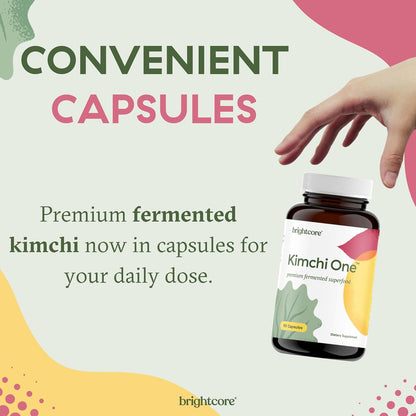 Brightcore Nutrition - Kimchi One, Kimchi Powder Capsules, 90 Vegan Capsules