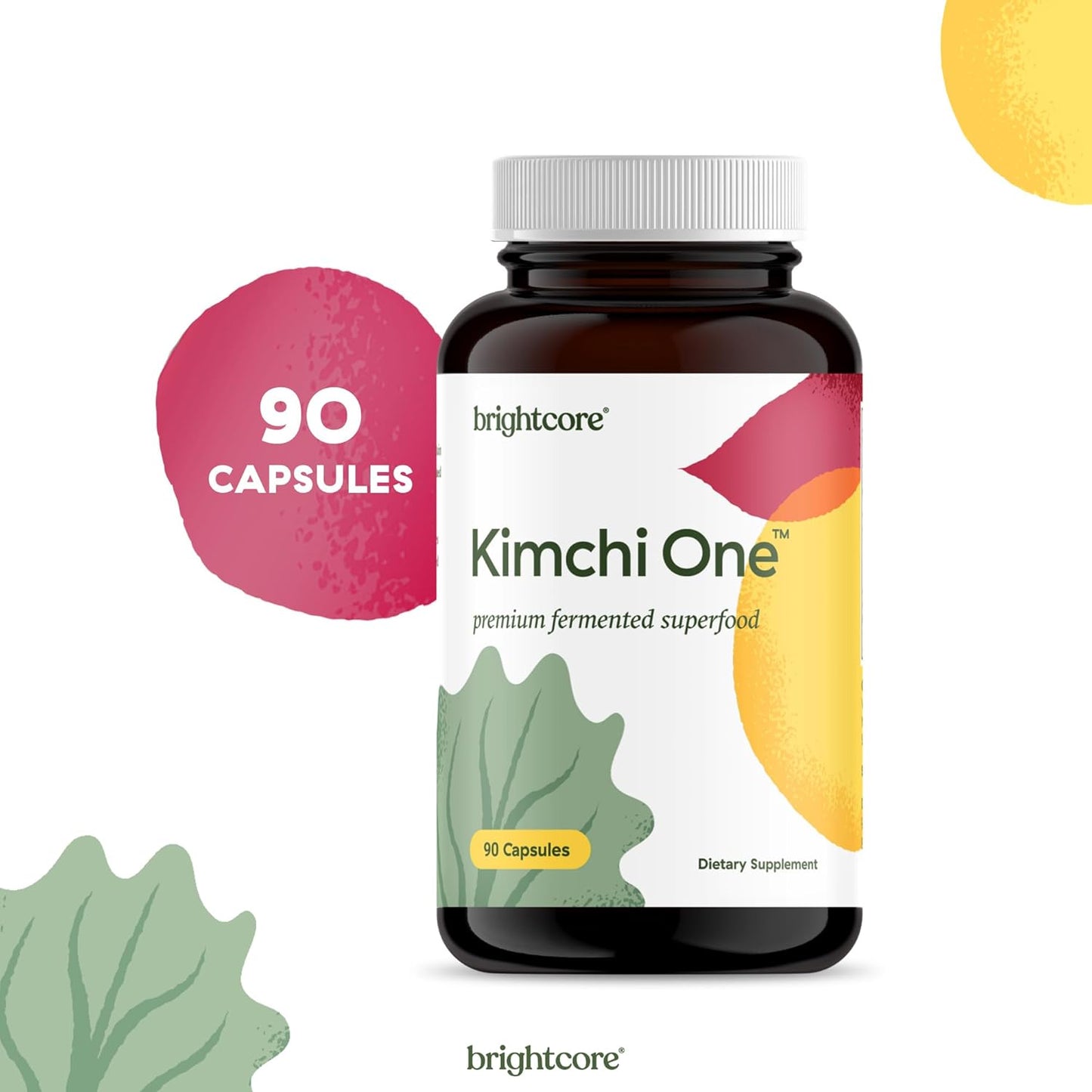 Brightcore Nutrition - Kimchi One, Kimchi Powder Capsules, 90 Vegan Capsules